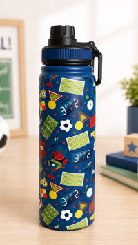 Insulated Print Bottle - Football - Hot & Cold
