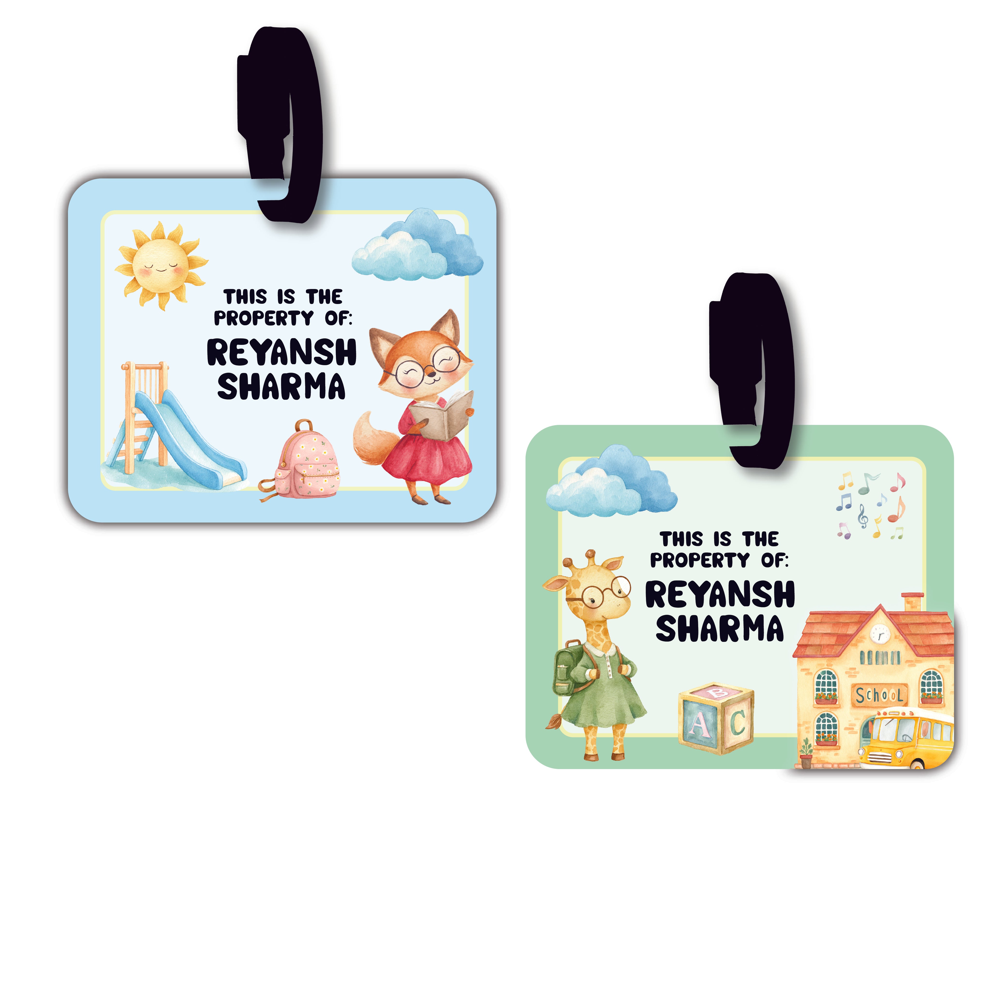 Bag Tag - School Animals