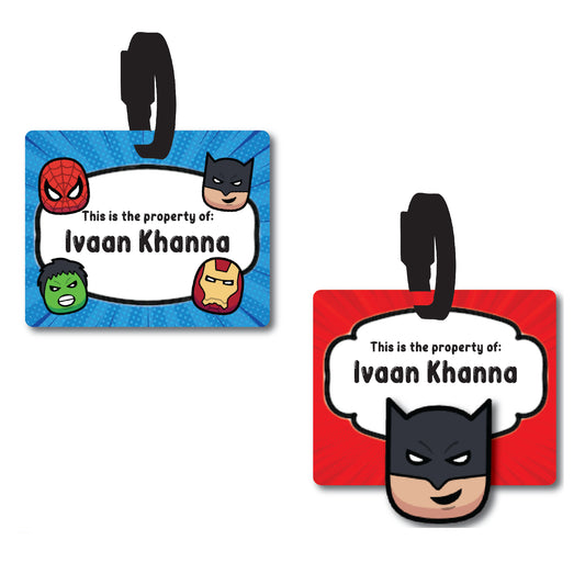 Bag Tag - Superhero faces (Batman)