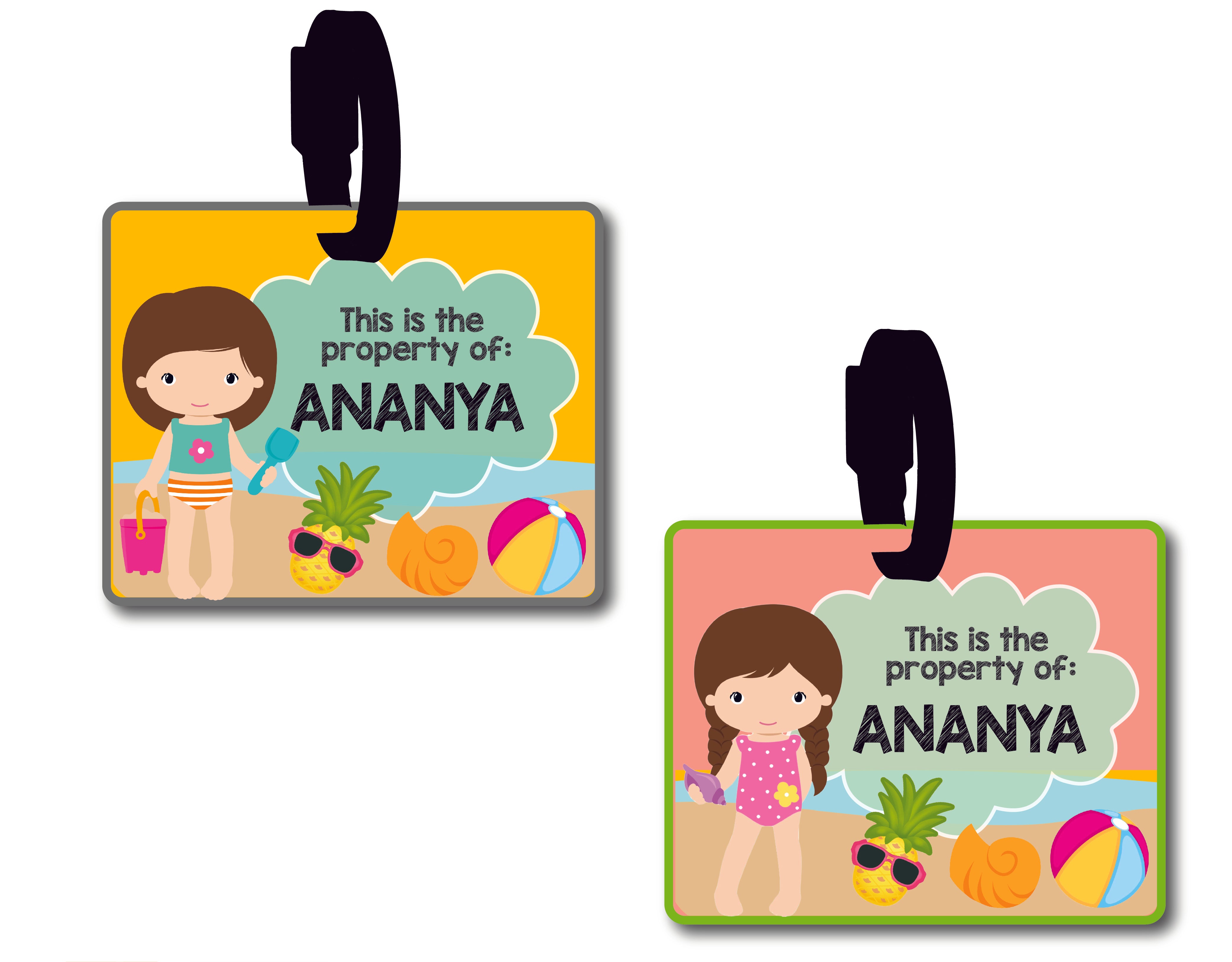 Bag Tag - Beach fun (Girls)