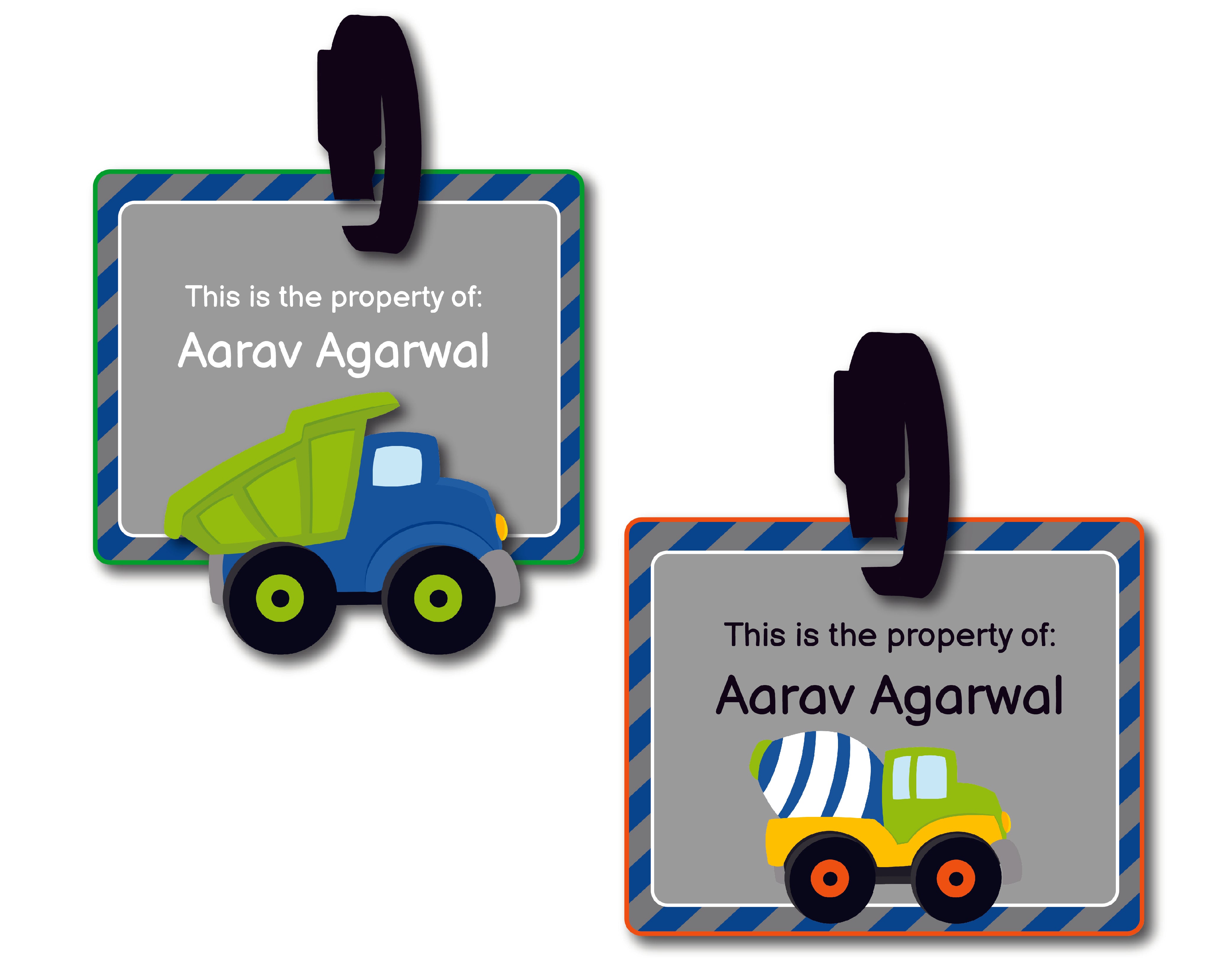 Bag Tag - Construction (Grey)
