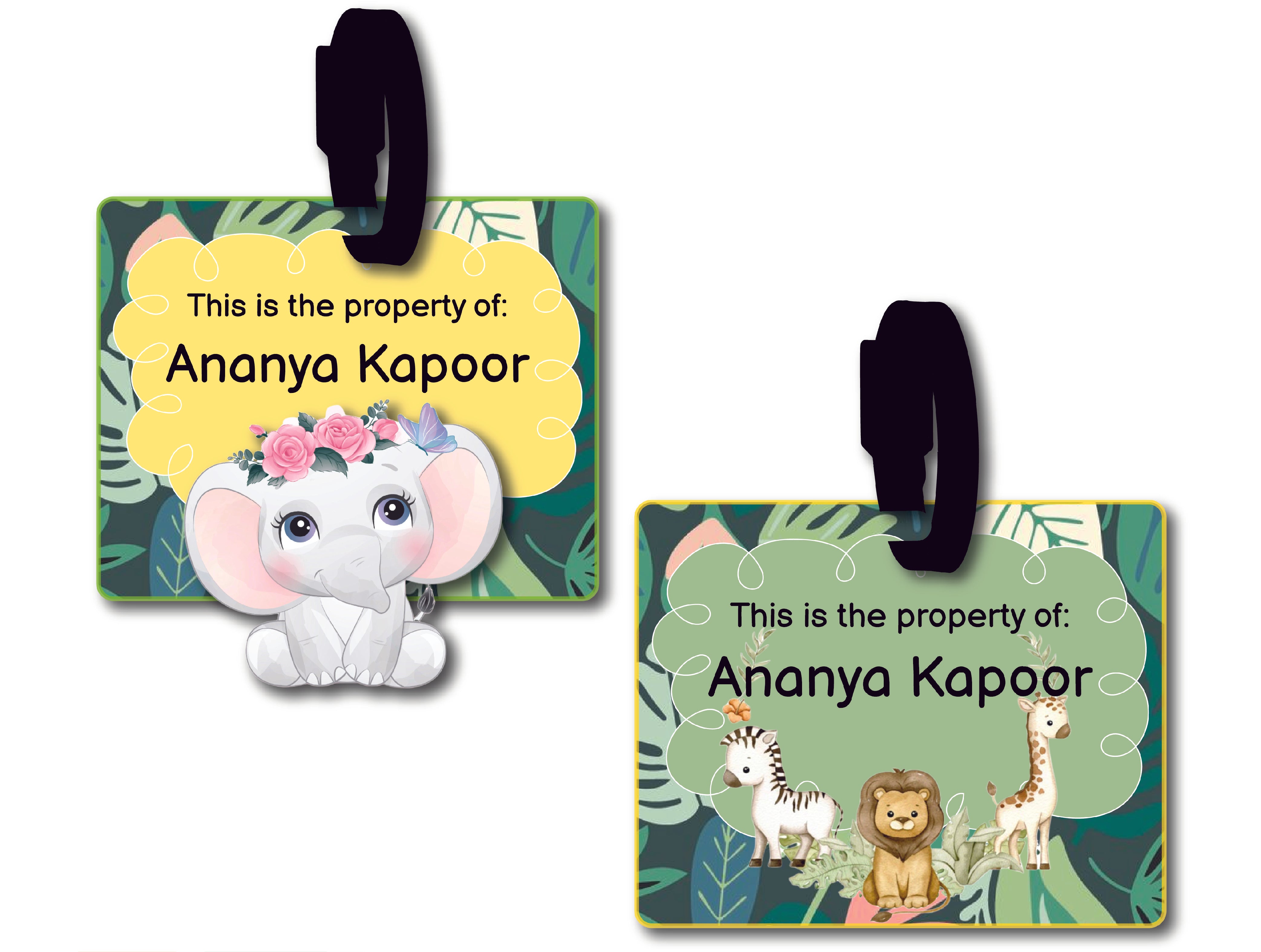 Bag Tag - Jungle animals (Elephant)