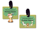 Bag Tag - Jungle animals (Giraffe)