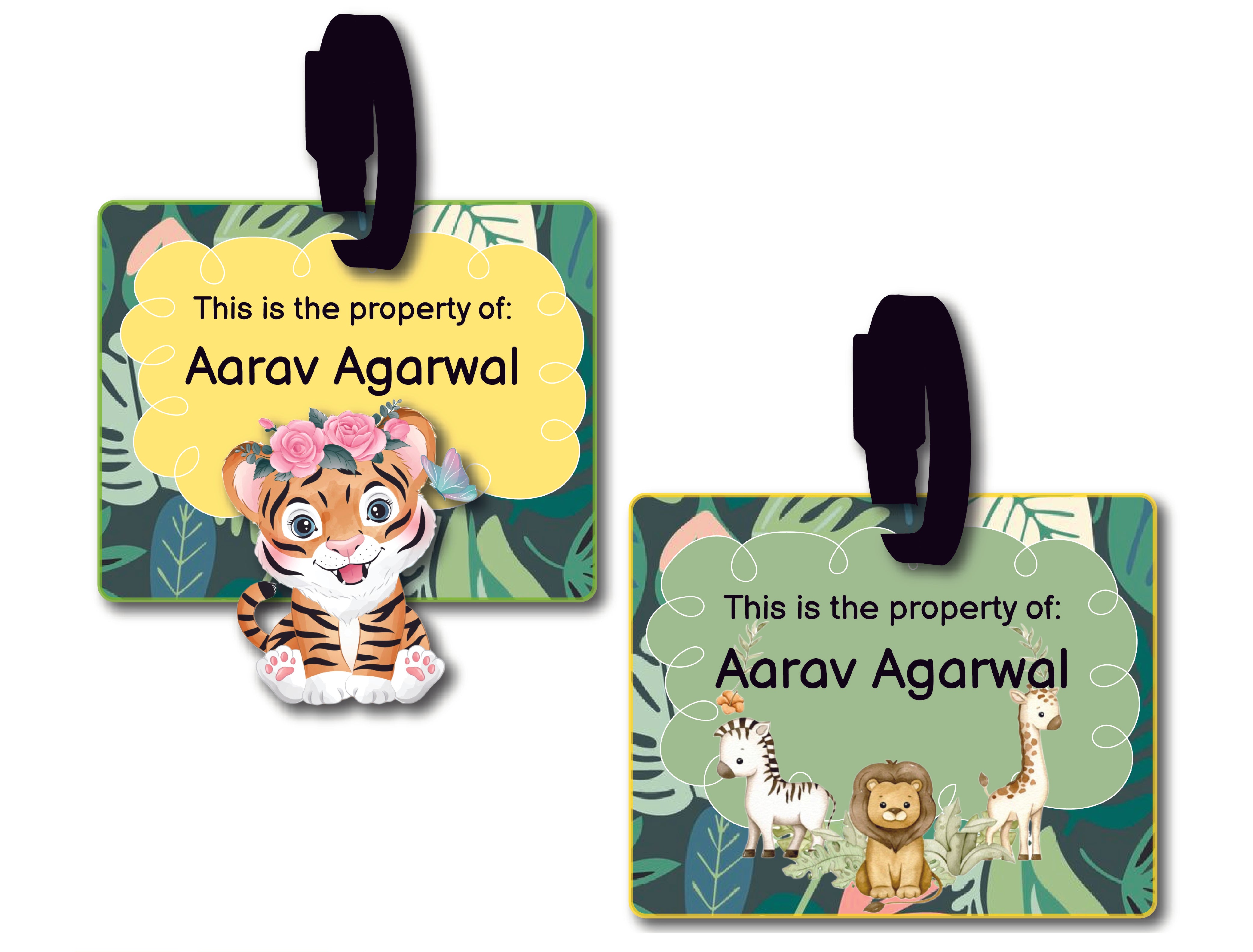 Bag Tag - Jungle animals (Tiger)