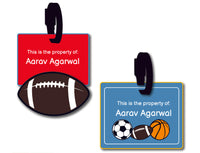 Bag Tag - Sports Balls (Rugby)