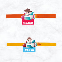 Character Rakhi (Set of 2 pcs) - Astronaut boy & girl