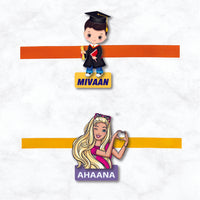 Character Rakhi (Set of 2 pcs) - Barbie & Graduate boy