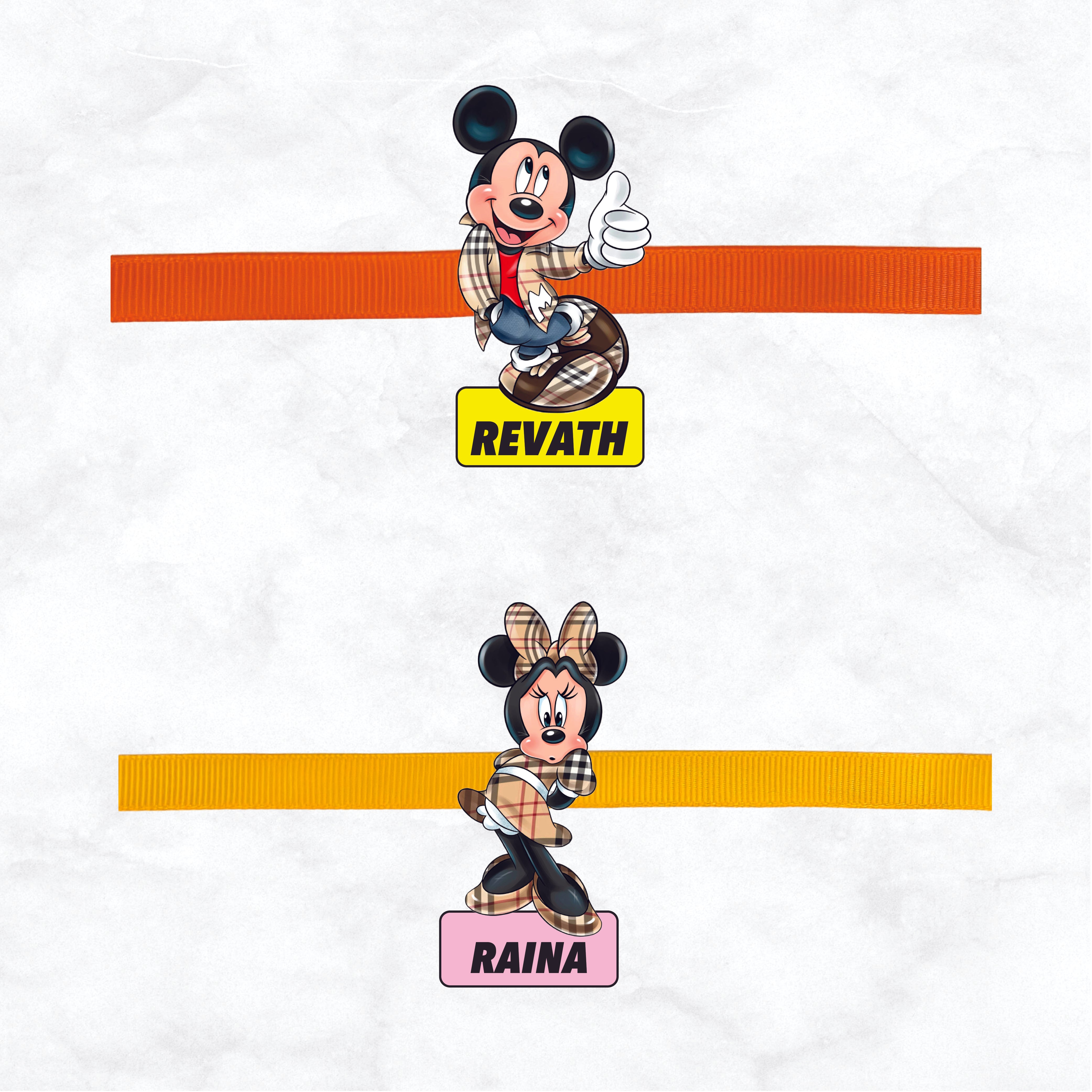 Character Rakhi (Set of 2 pcs) - Mickey & Minnie Mouse