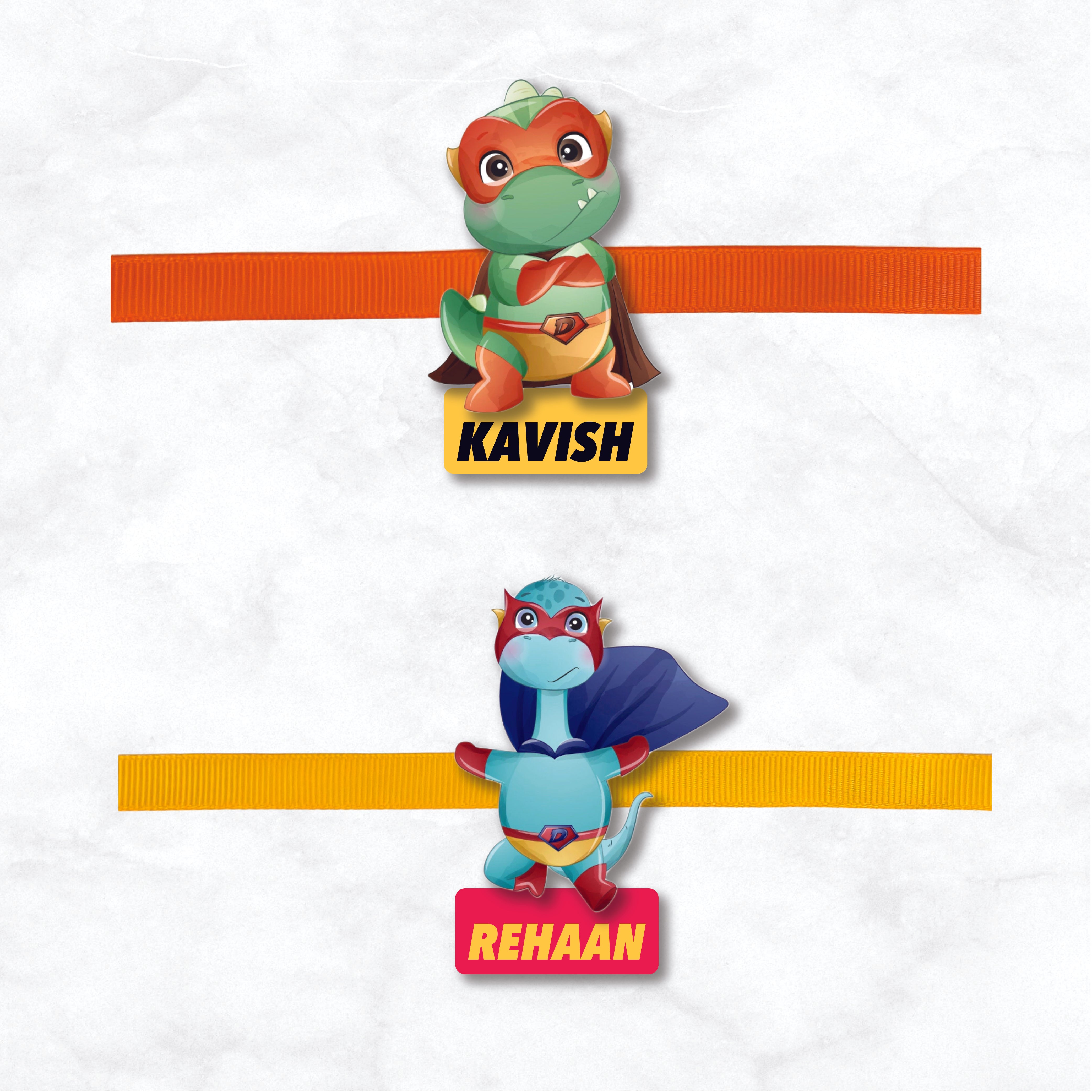 Character Rakhi (Set of 2 pcs) - Super Dino