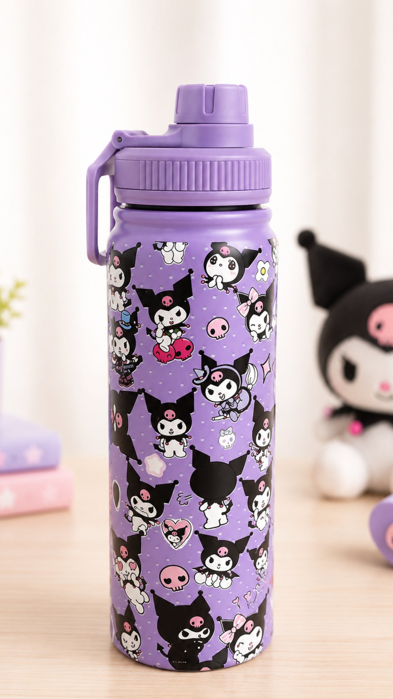 Insulated Print Bottle - Kuromi - Hot & Cold