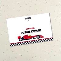 Gift Tag (rectangular) - Racing Car