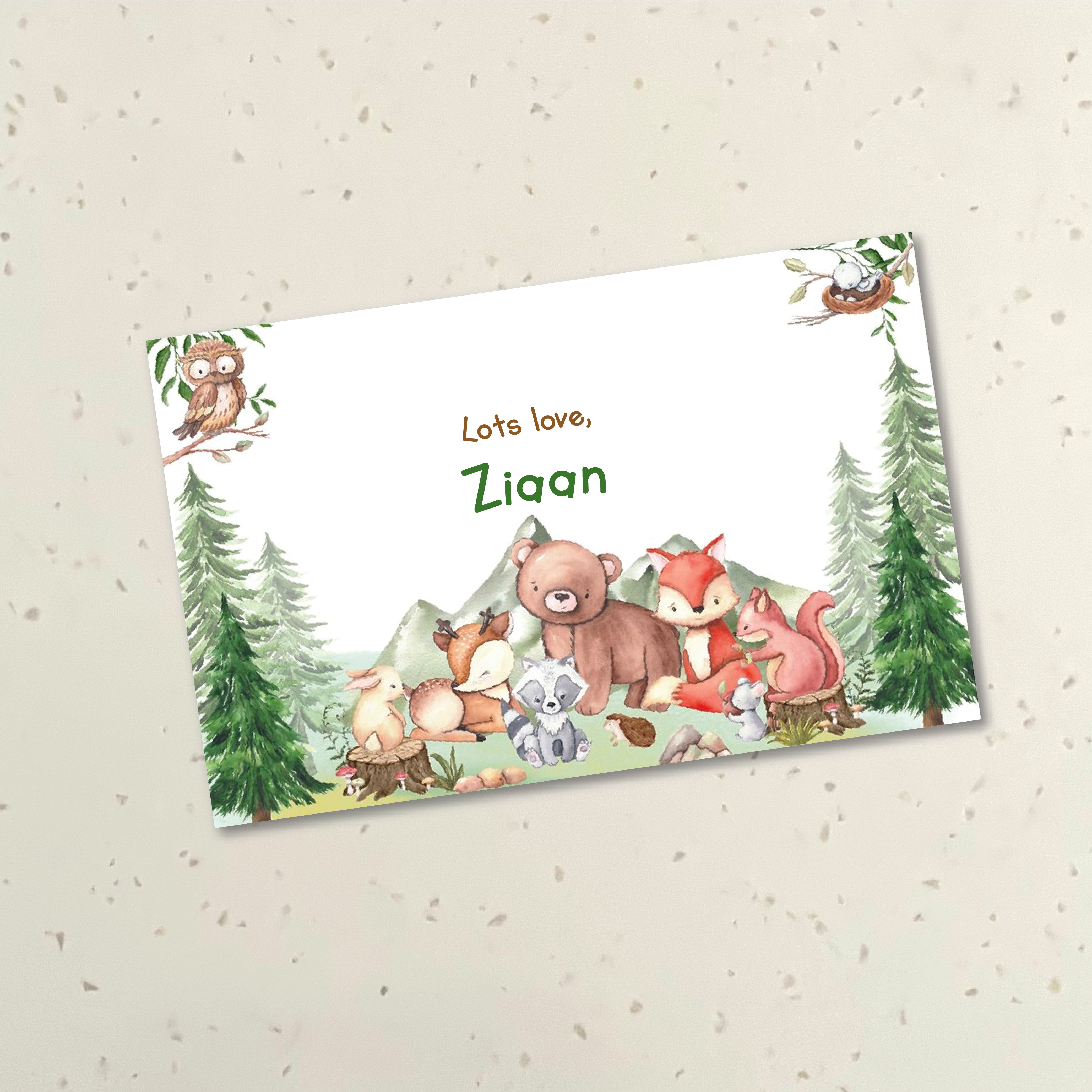 Gift Notecard - Woodland animals