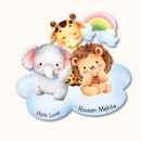 Gift Tag (Shape) - Animals in cloud