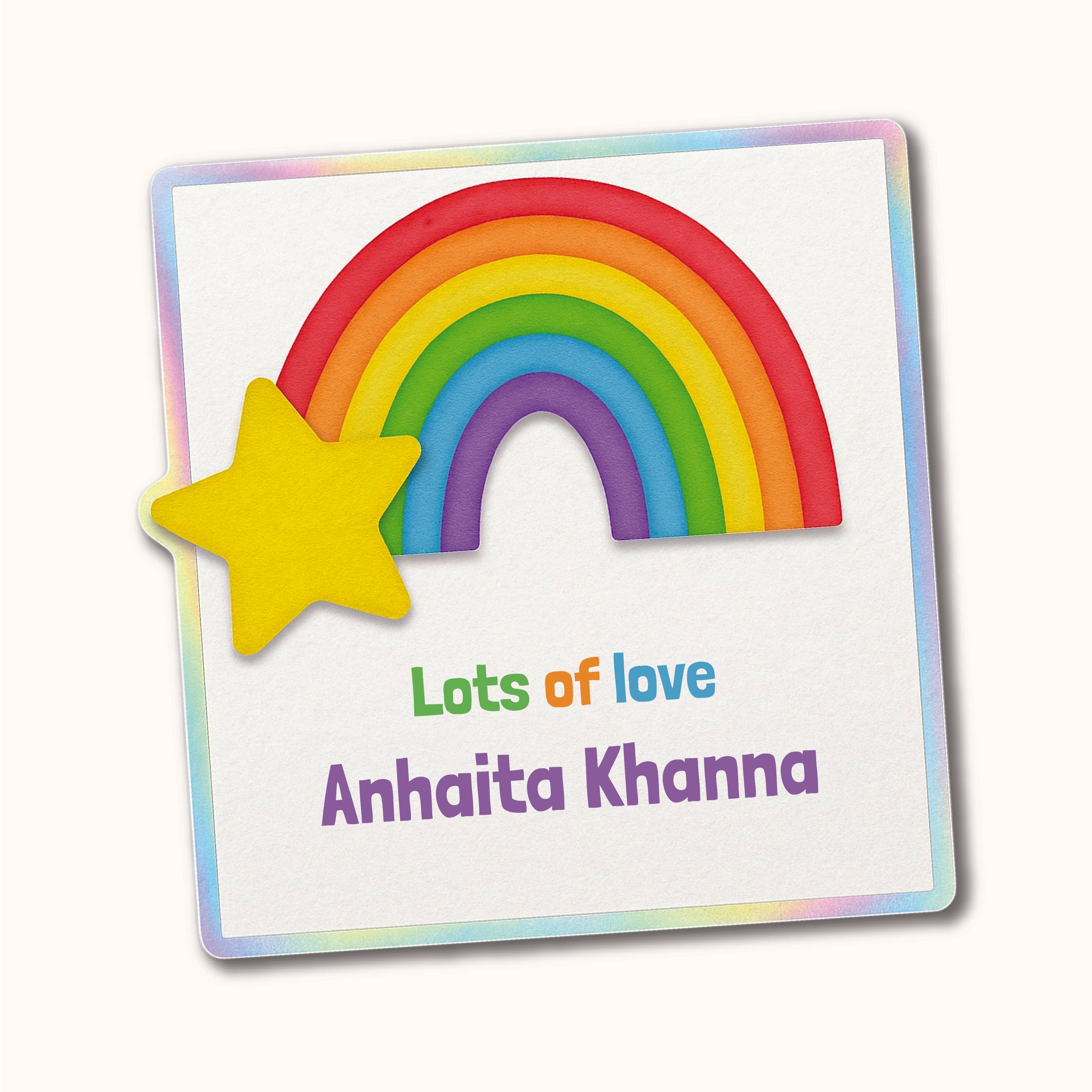 Gift Tag (Shape) - Rainbow With Star