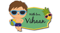 Gift Shape Sticker - Beach boy