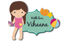 Gift Shape Sticker - Beach girl