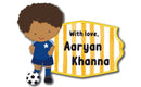 Gift Shape Sticker - Football boy