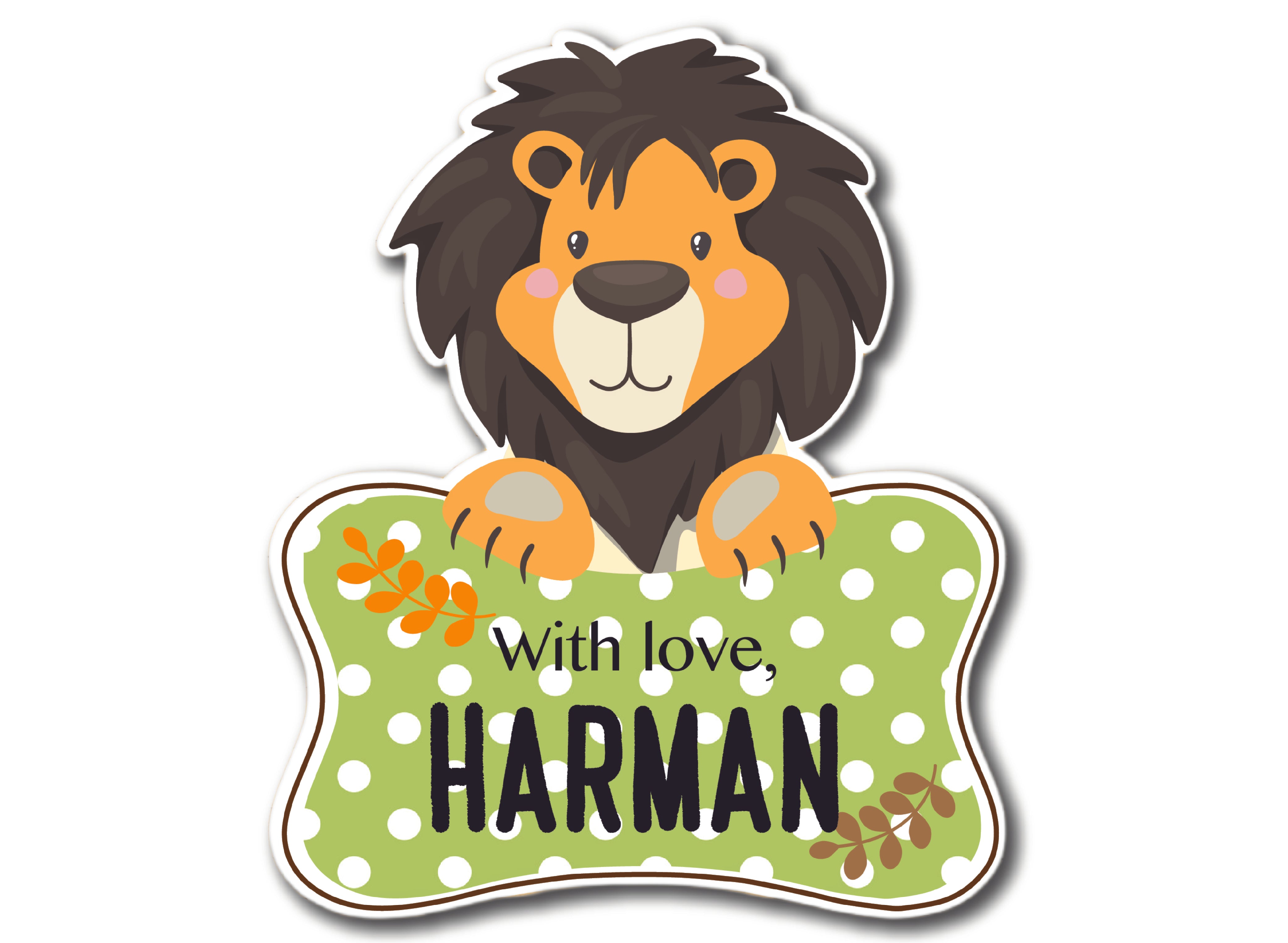 Gift Shape Sticker - Lion