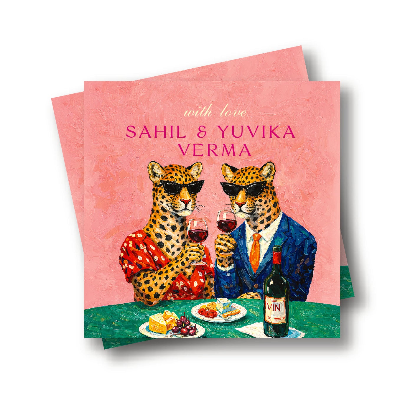 Gift Tag Adults - Cheetah Couple