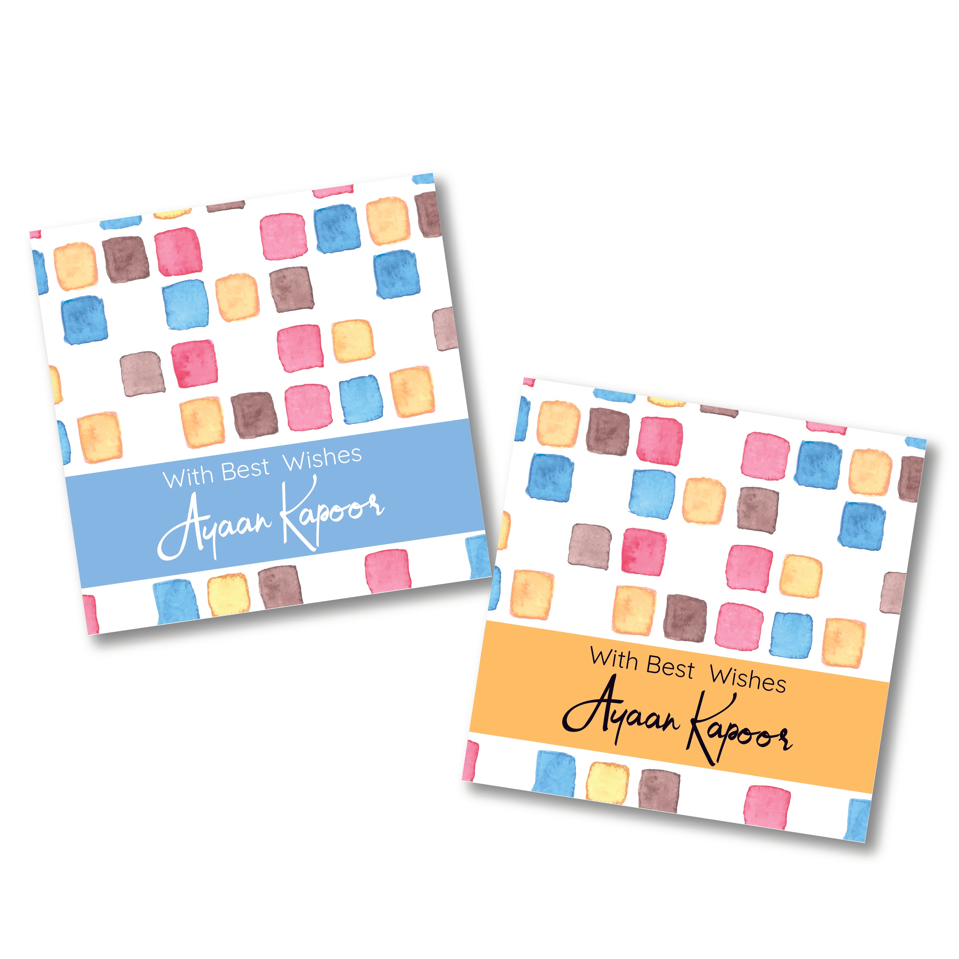 Gift Tag - Colourful Squares