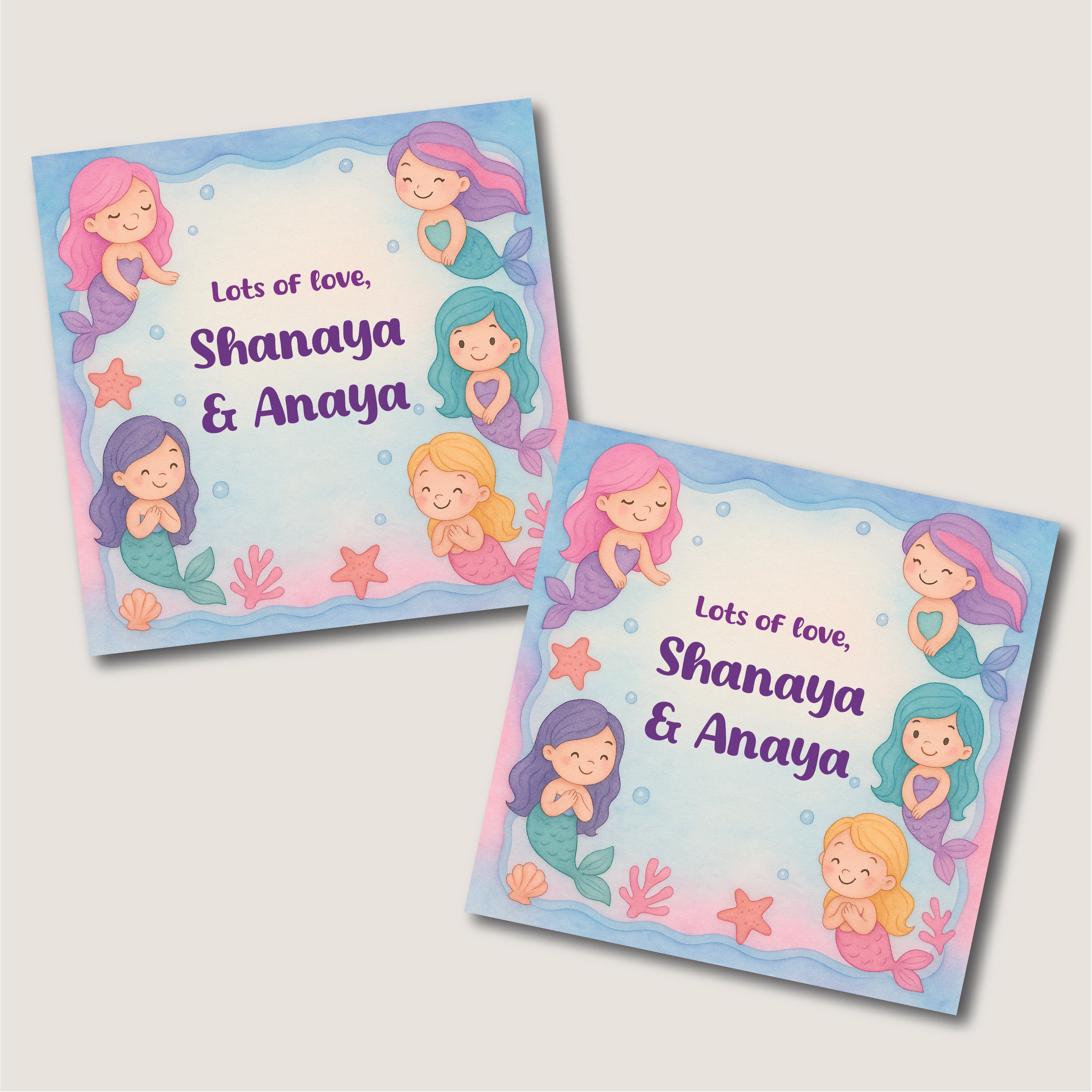 Gift Tag - Mermaid Friends
