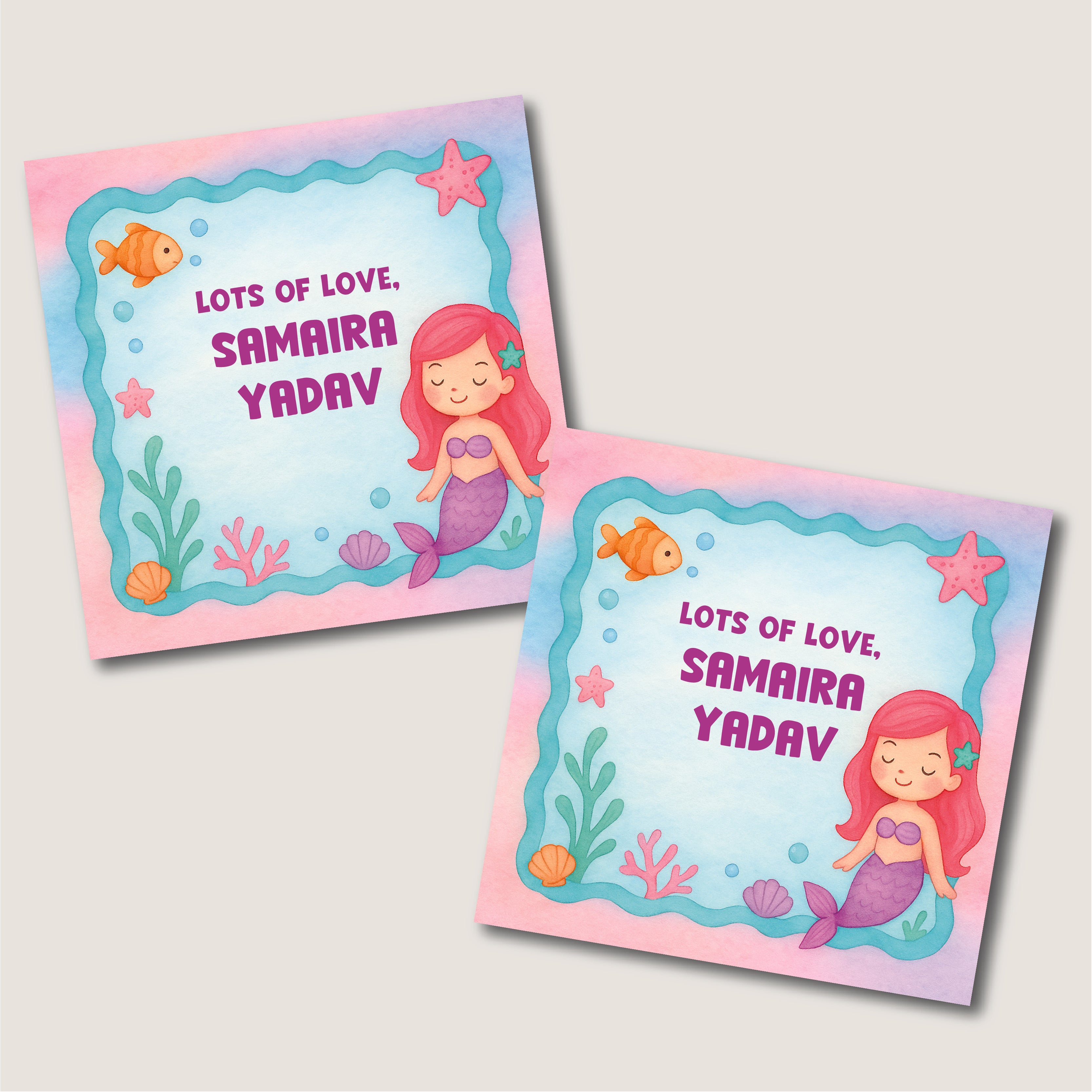 Gift Tag - Mermaid Pastel