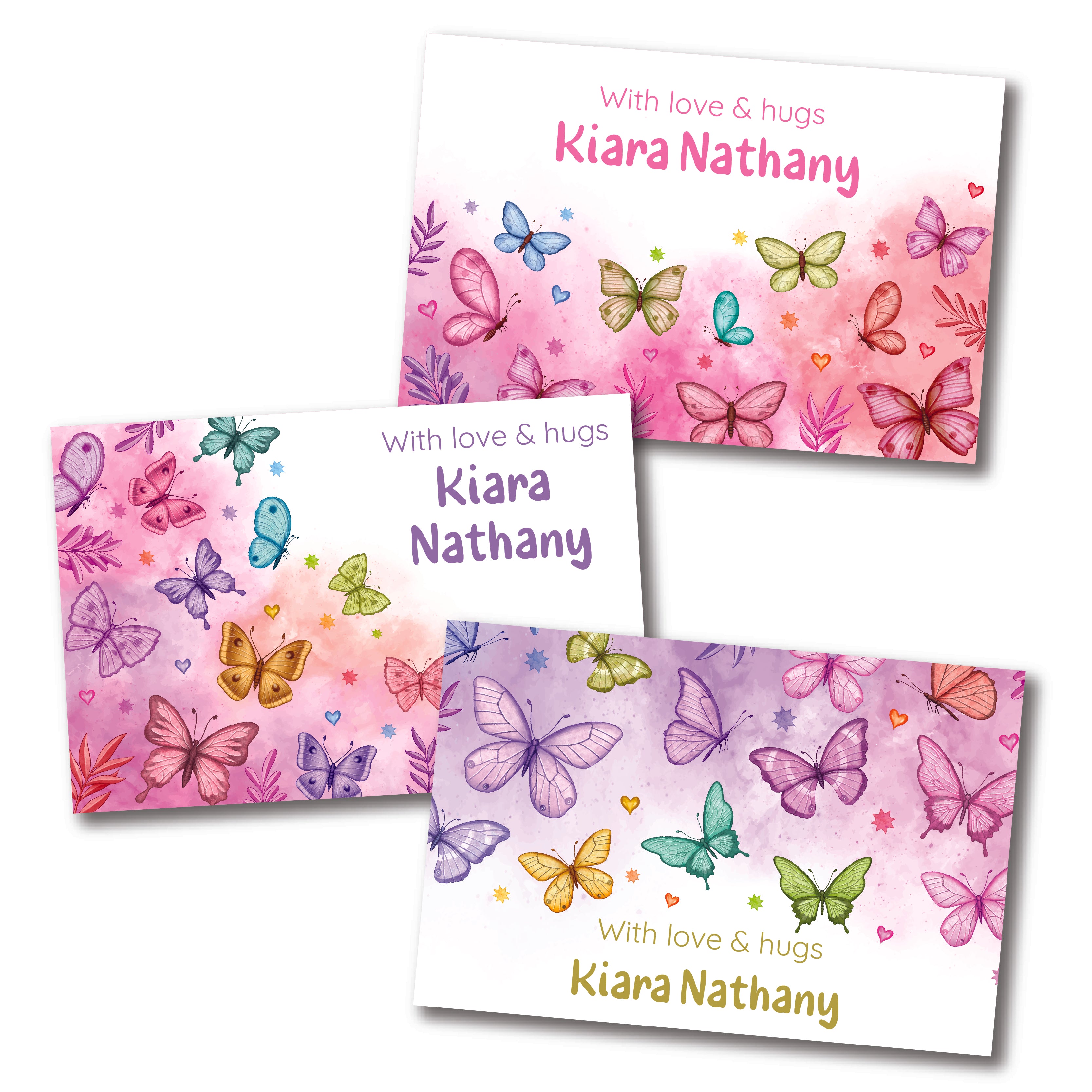 Gift Tag (rectangular) - Butterflies