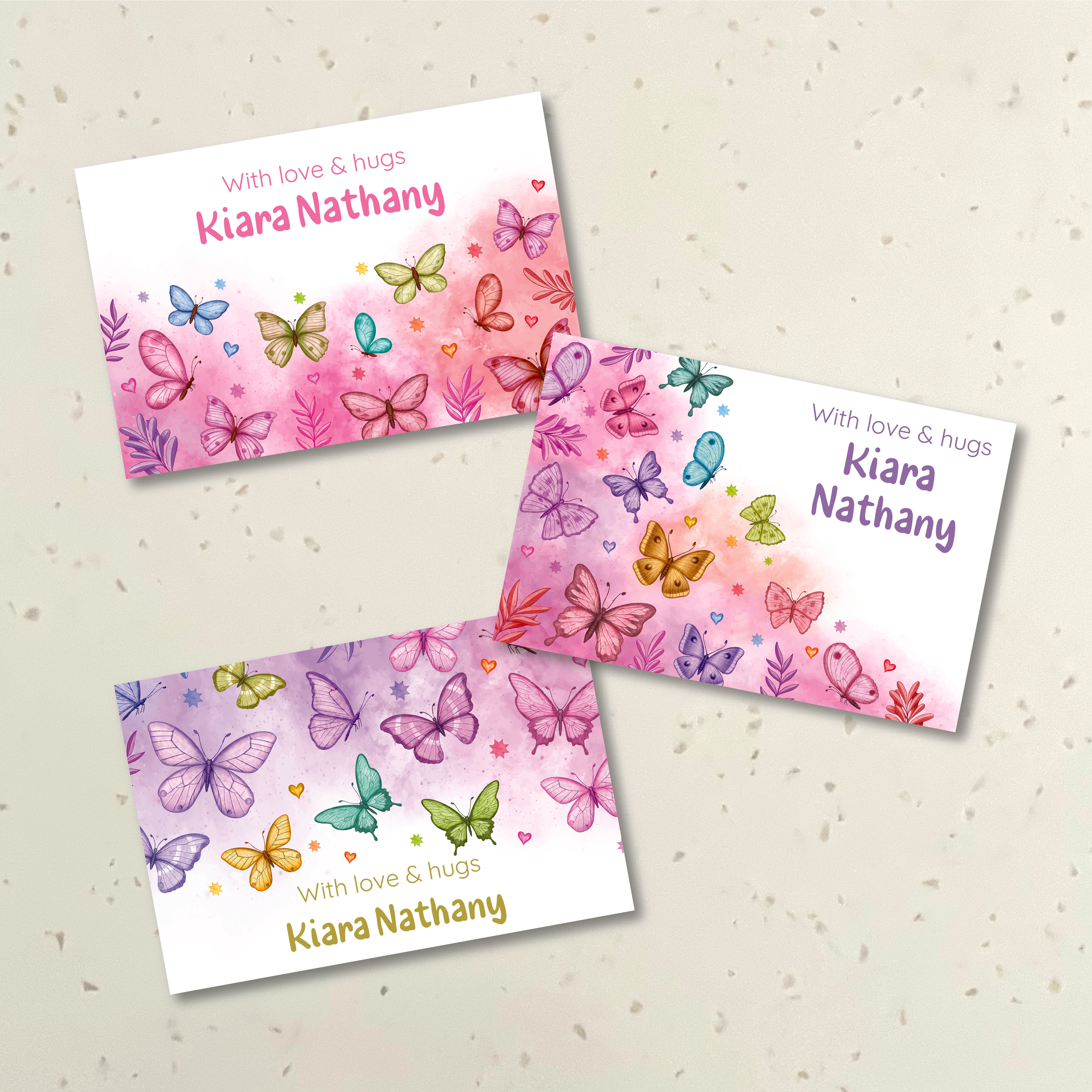 Gift Tag (rectangular) - Butterflies