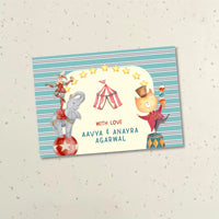 Gift Tag (rectangular)  - Circus Animals