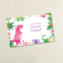 Gift Tag (rectangular)  - Dino Pink