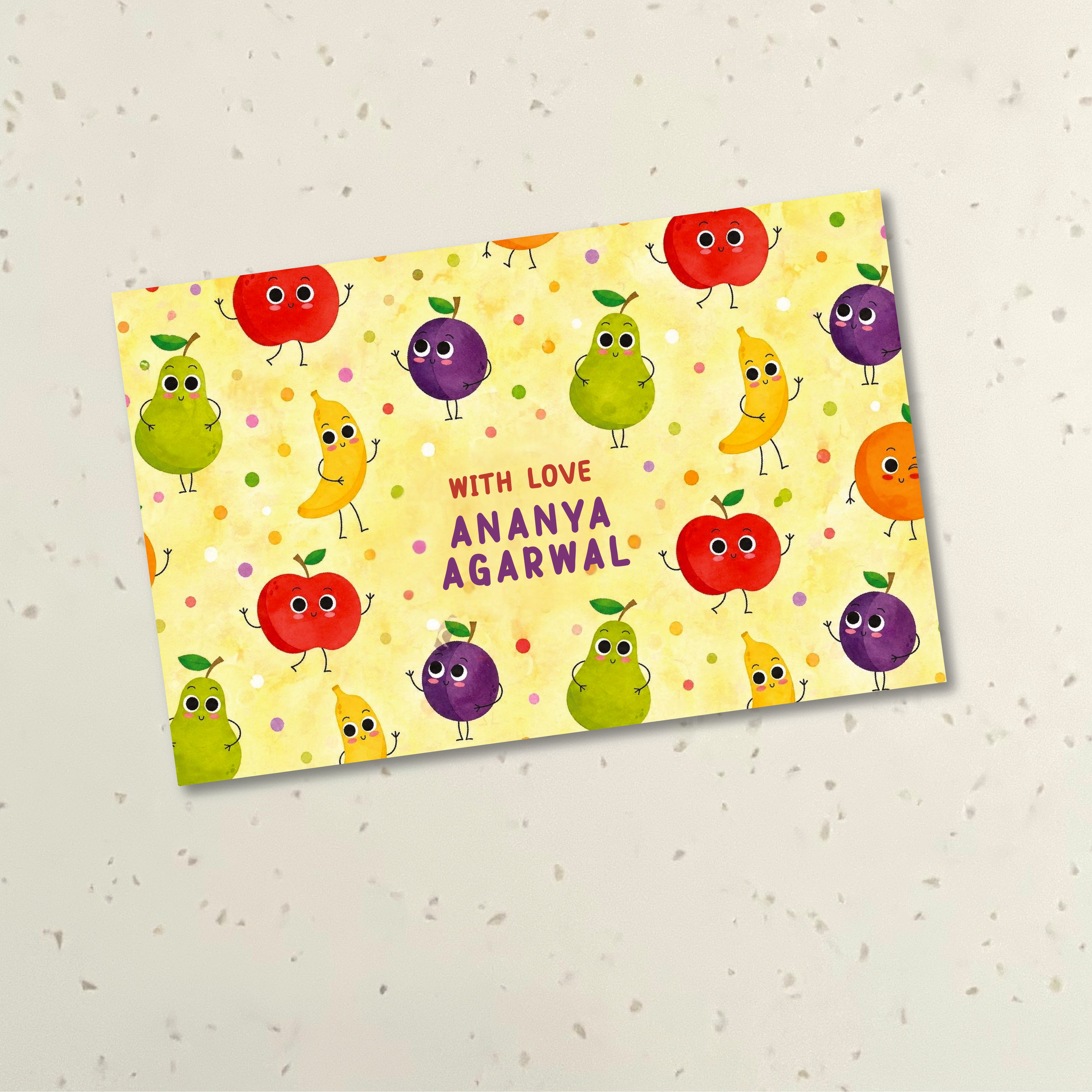 Gift Tag (rectangular)  - Fruits