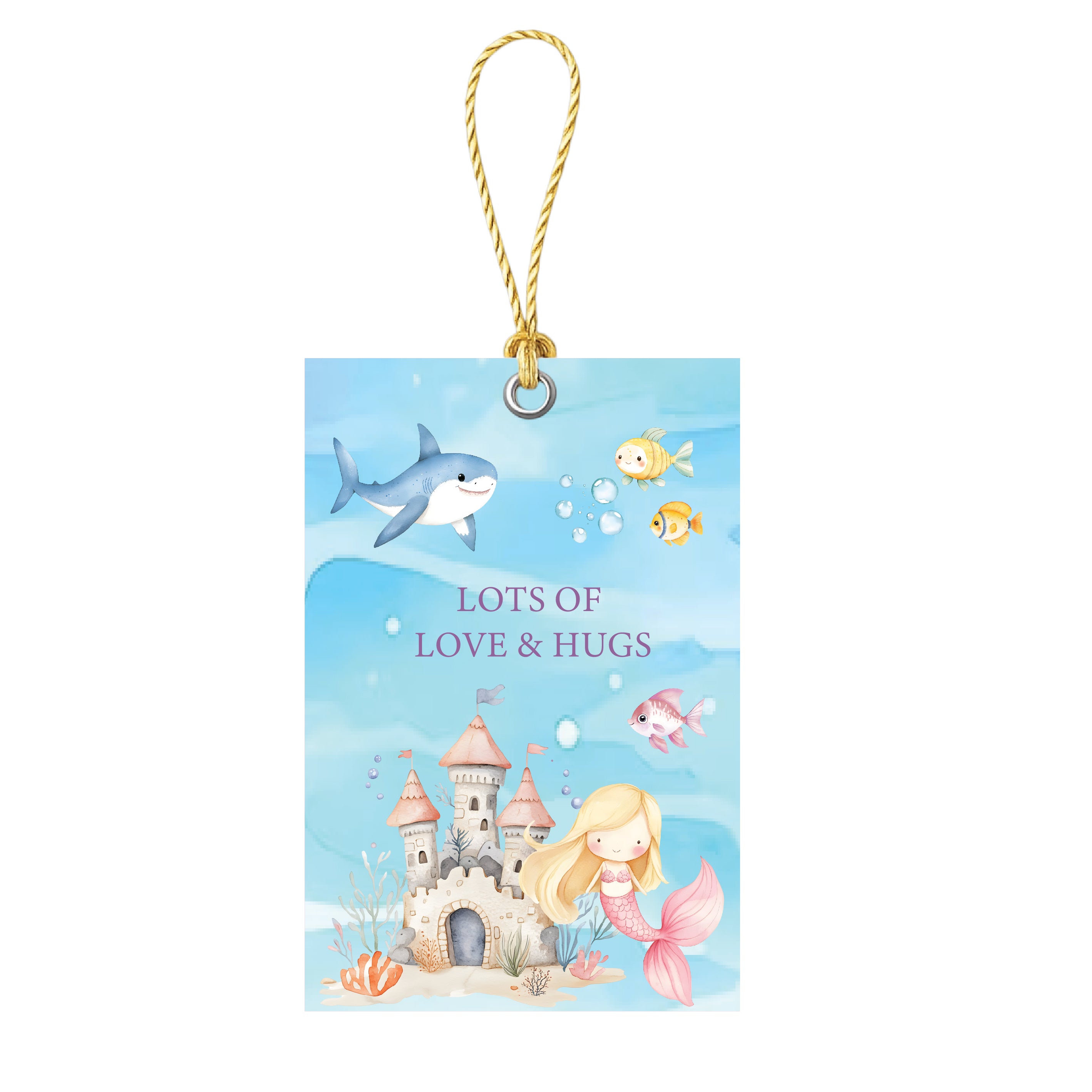 Hanging Gift Tag - Mermaid & Castle