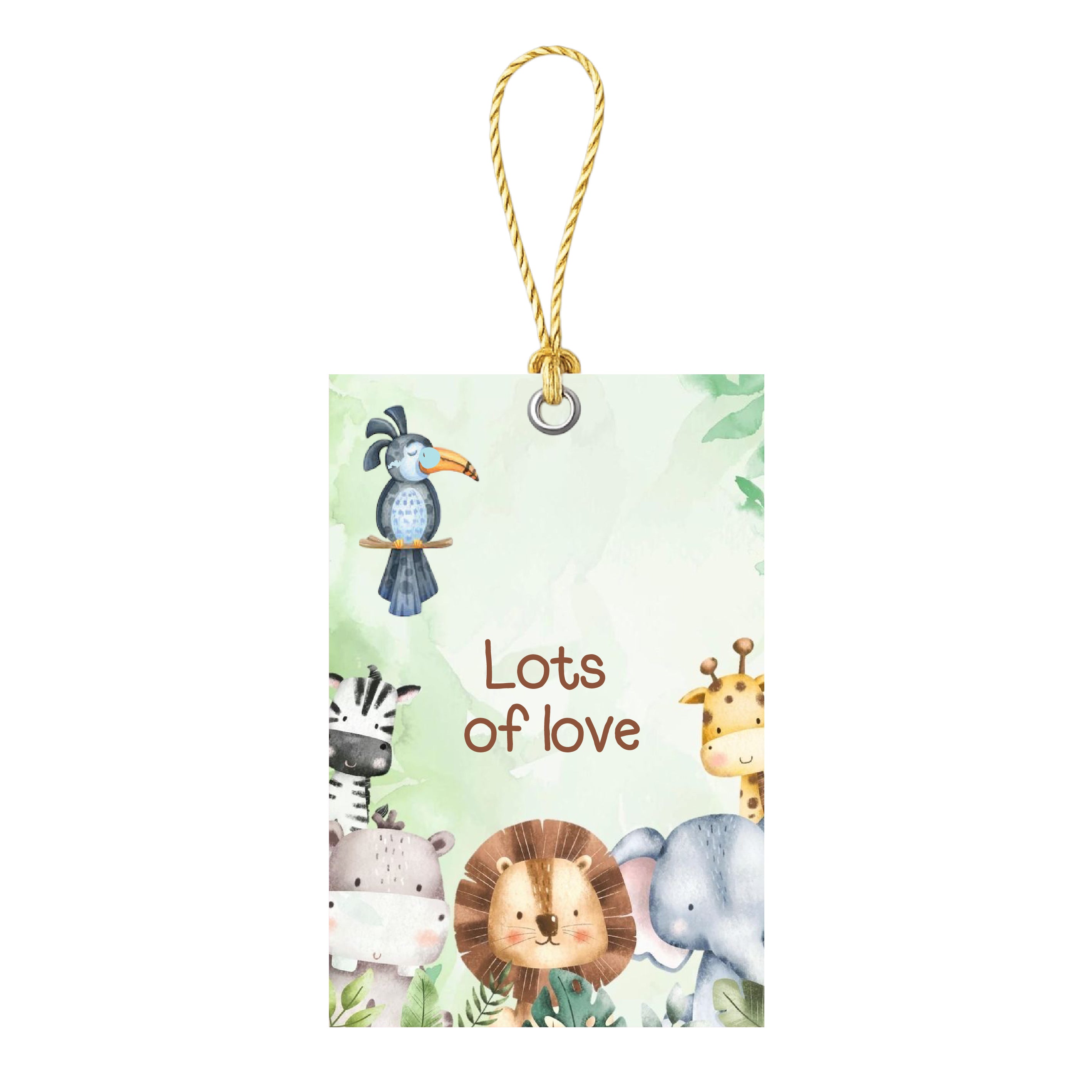 Hanging Gift Tag - Safari Animals