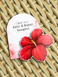 3D Gift Tag - Hibiscus