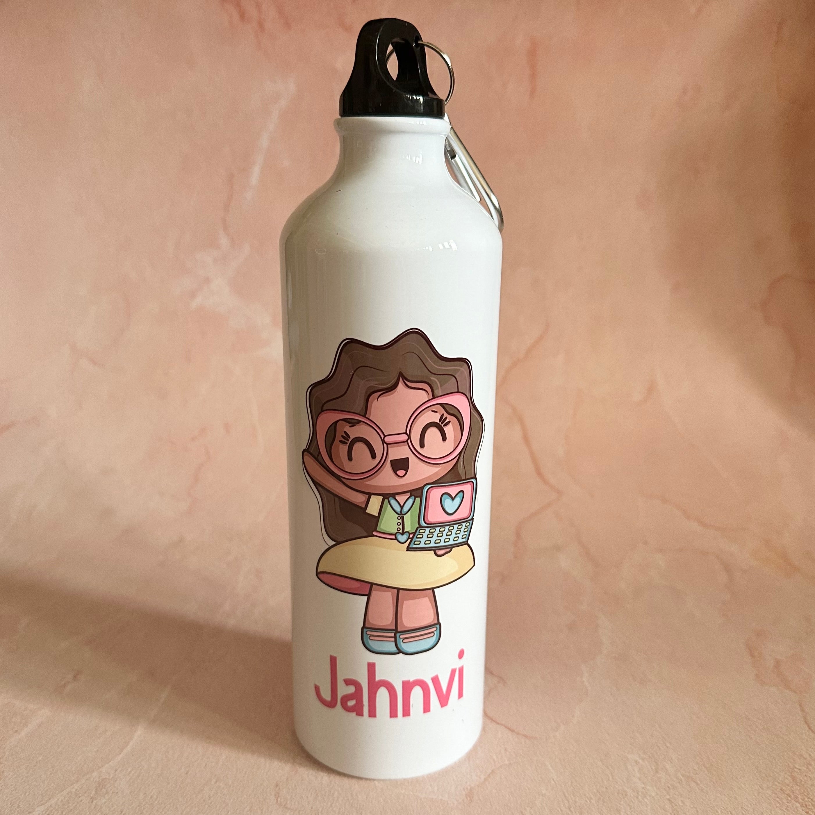 Sipper Bottle - Girl with laptop