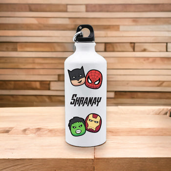 Sipper Bottle - Superhero faces