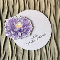 3D Gift Tag - Purple Chrysanthemum