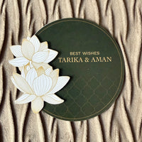 3D Gift Tag - Golden Lotus