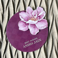 3D Gift Tag - Purple Buttercup
