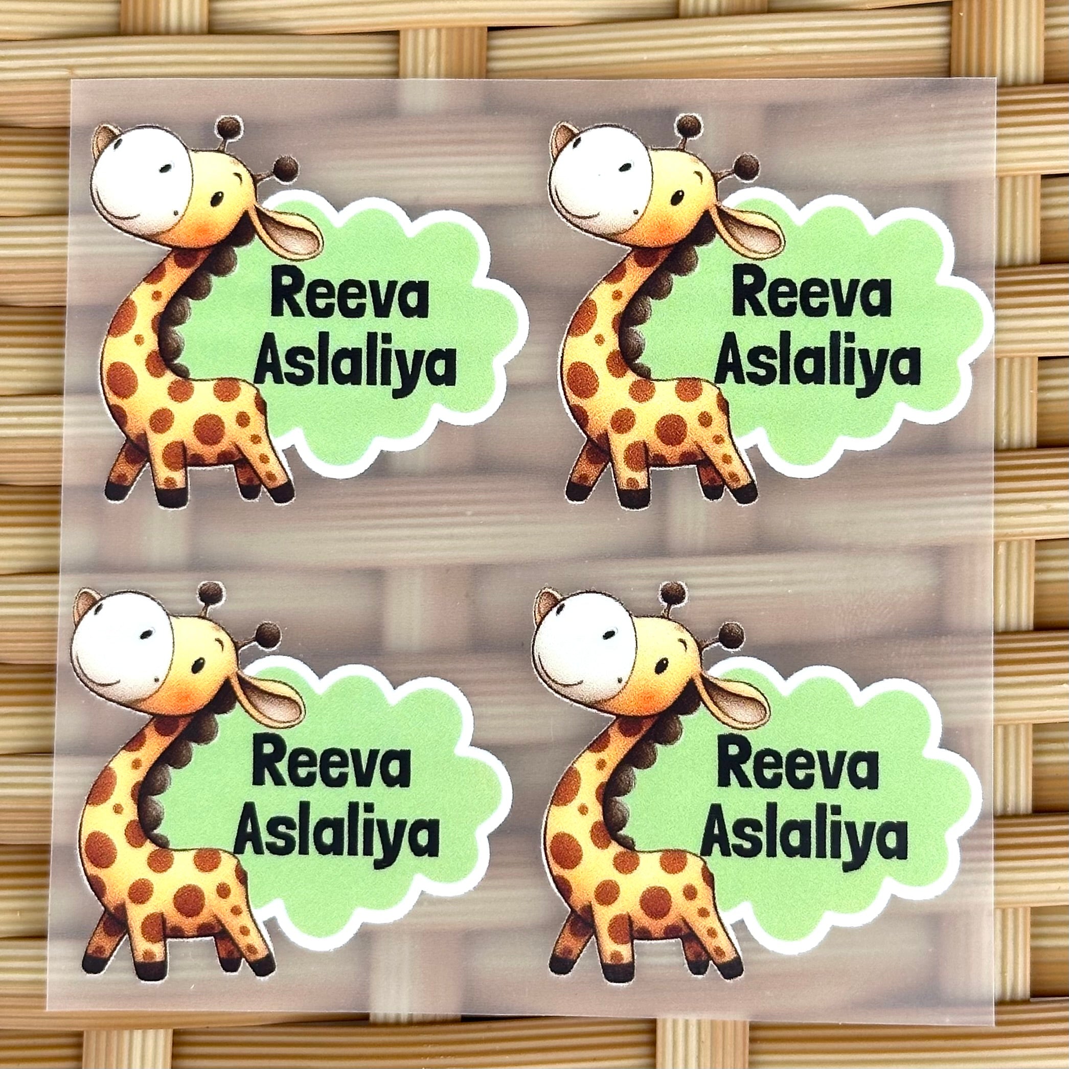 Iron On Labels - Giraffe