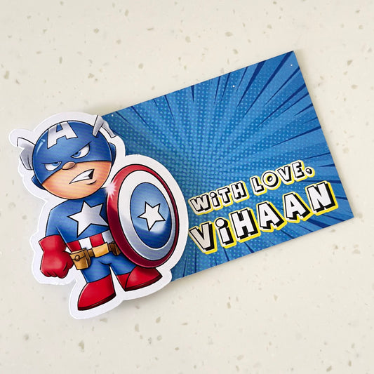 3D Gift Tag - Captain America