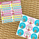 Back To School Label Set - Barbie