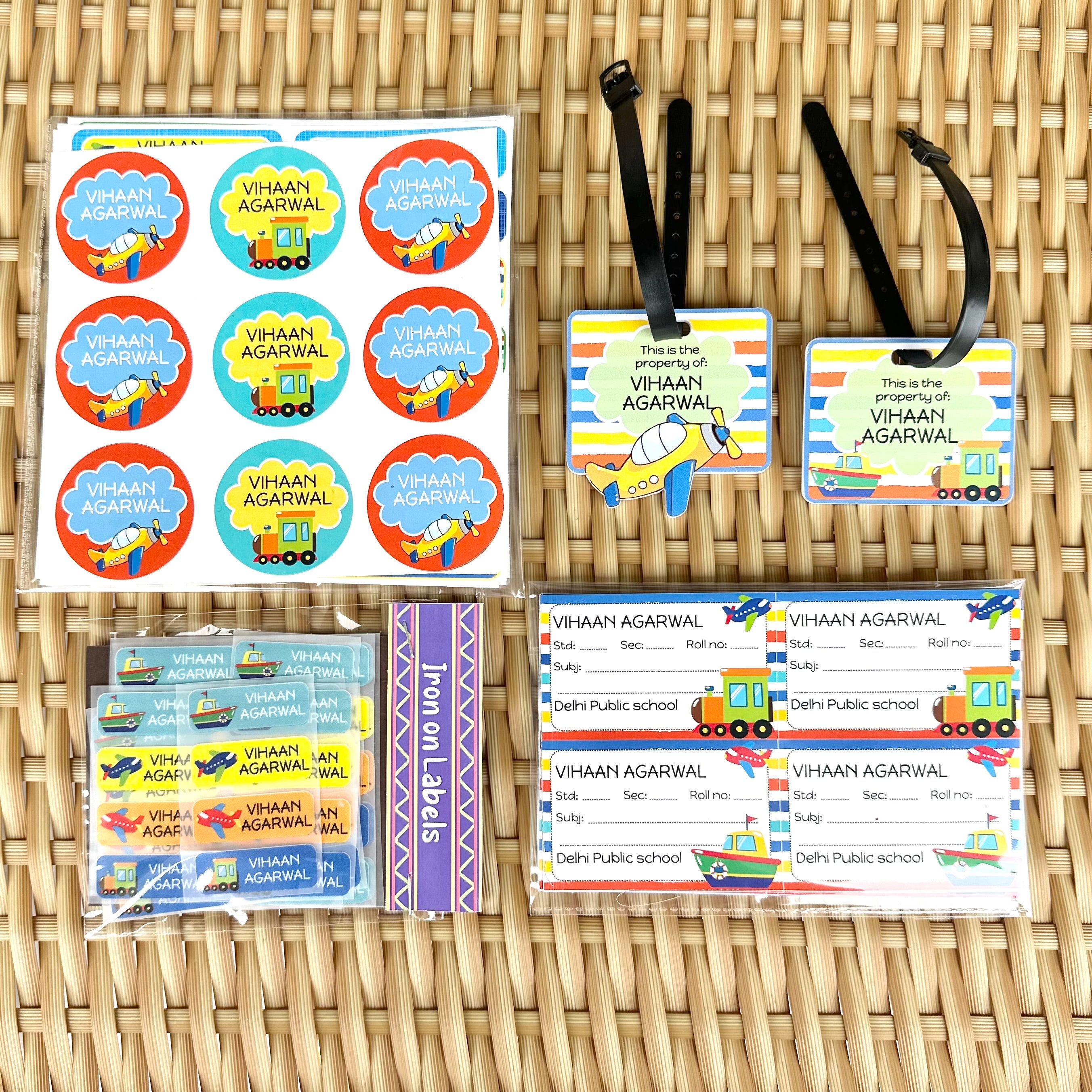 Back To School Label Set - Transport