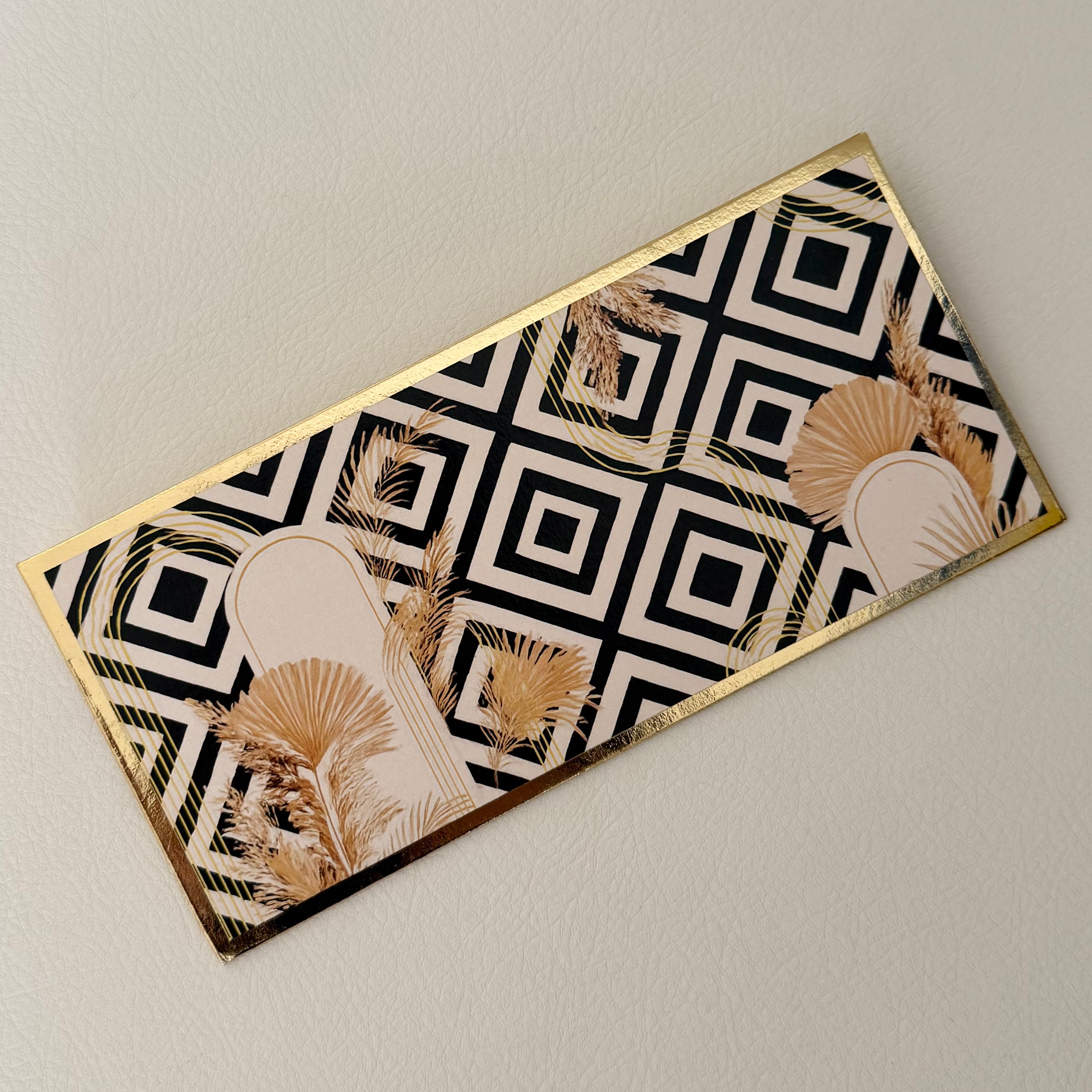 Money Envelope (Adult ) - Black & White Geometric Pattern
