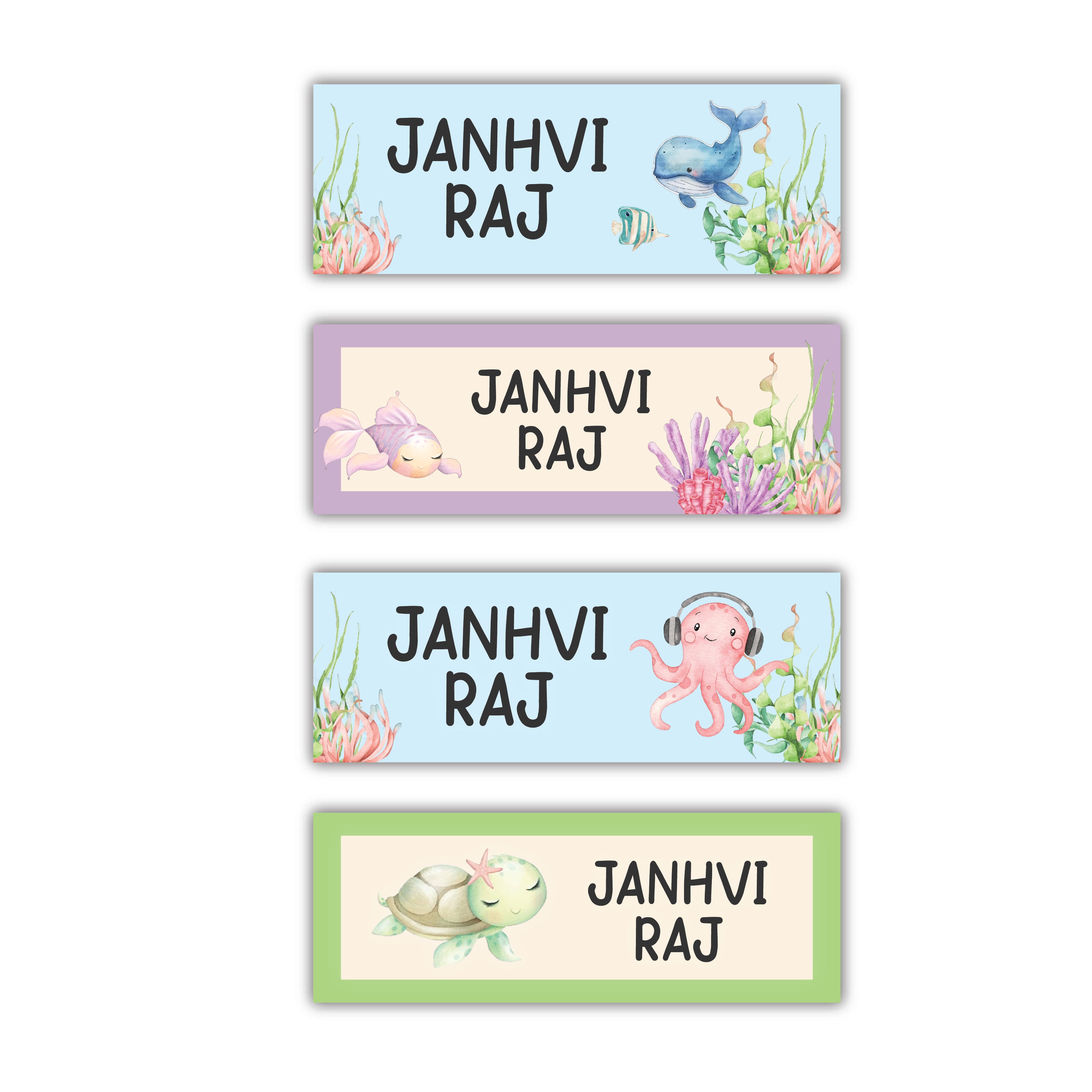 Iron On Labels - Underwater Life