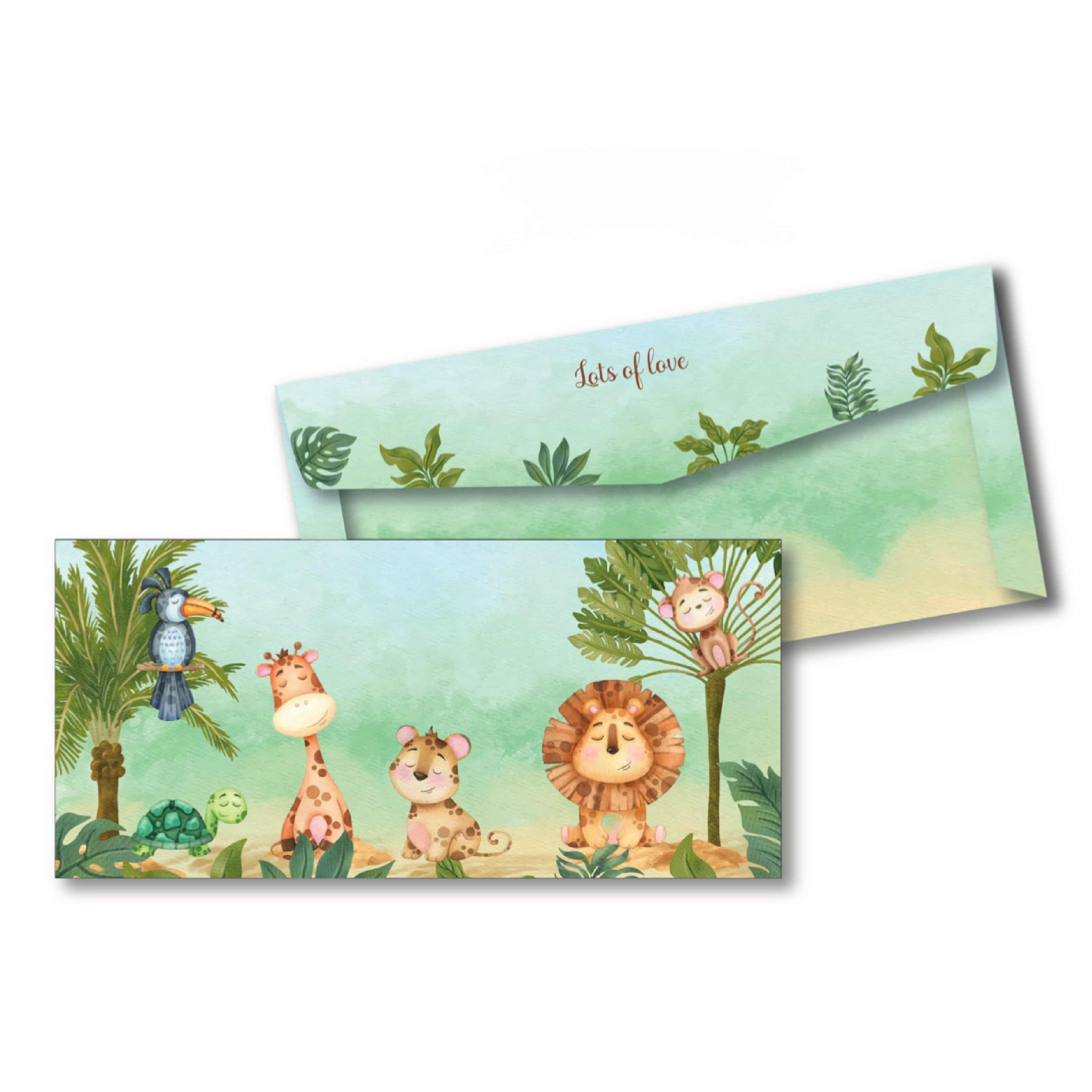 Money Envelope (Kids) - Safari Animals