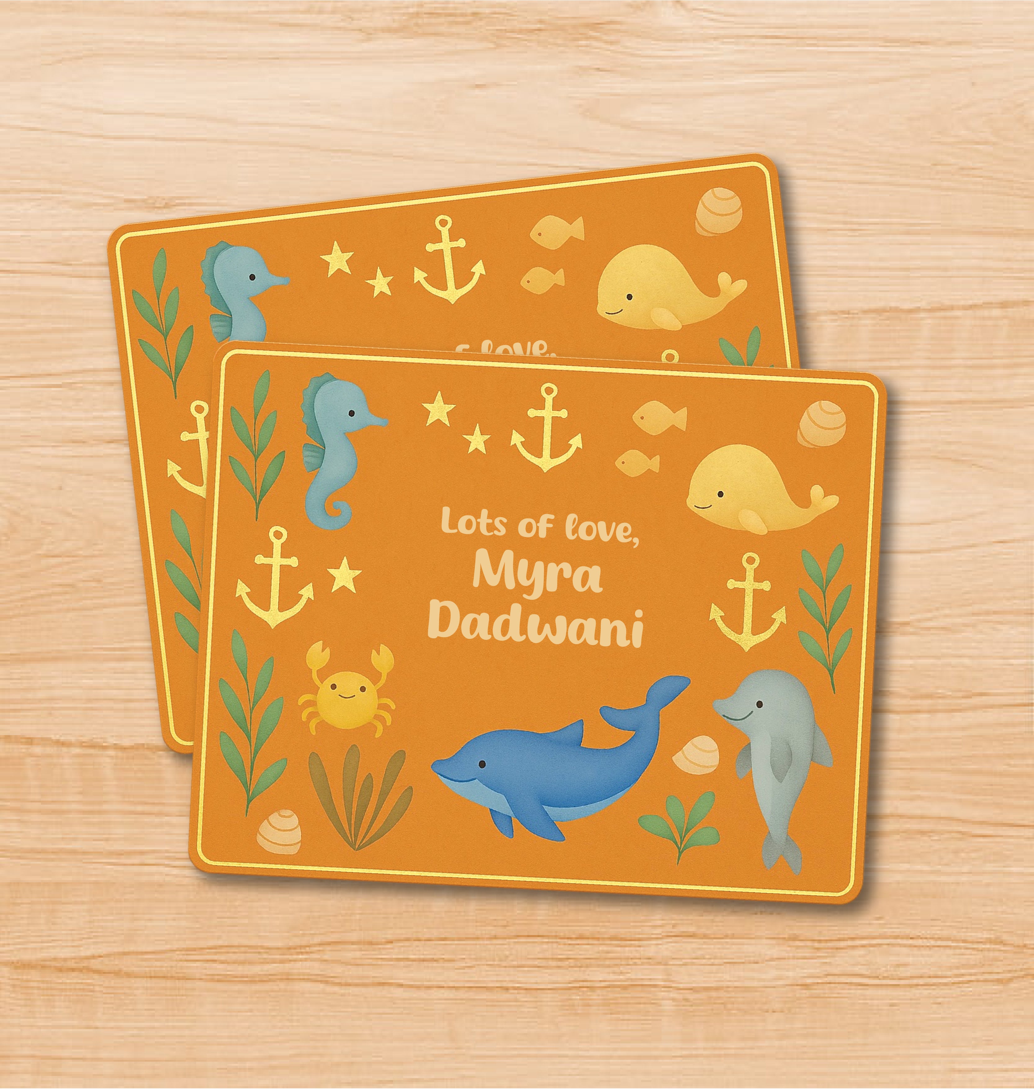 Premium Gift Tag - Underwater World (Orange)