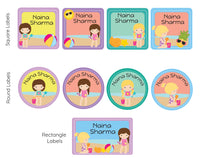 Mixed Shape Labels - Beach girls