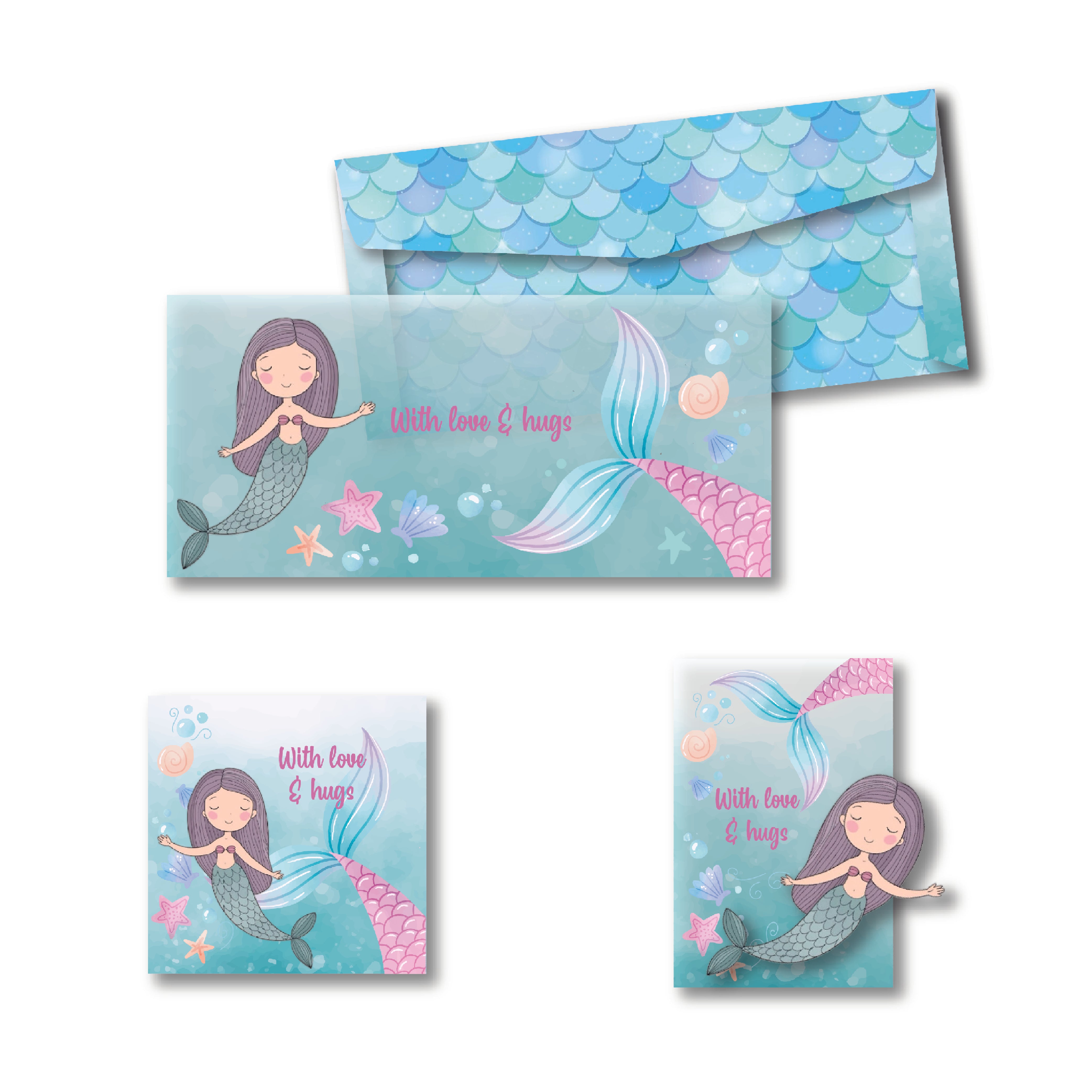 Money Envelope & Gift Tag Sets - Mermaid