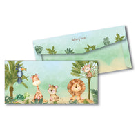 Money Envelope (Kids) - Safari Animals